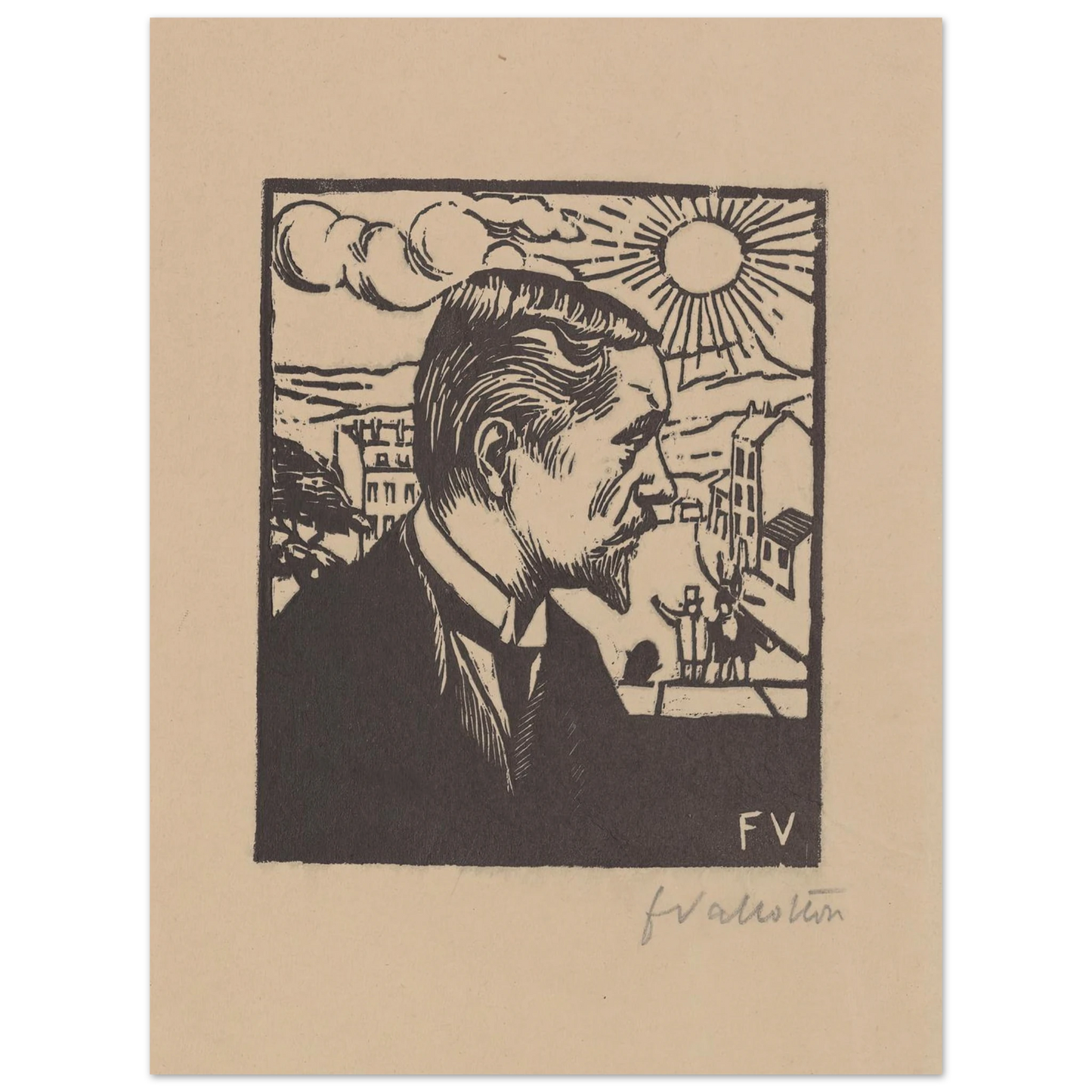 Félix Vallotton (1891) Art Print | Felix Vallotton - Framed Poster - 30x40 cm / 12x16″ - Black frame