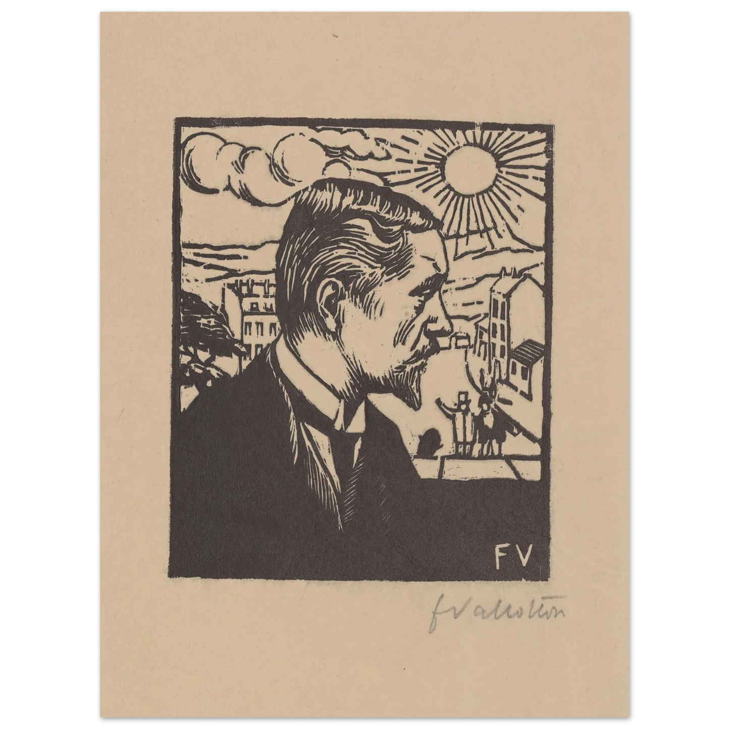 Félix Vallotton (1891) Art Print | Felix Vallotton - Framed Poster - 30x40 cm / 12x16″ - Black frame