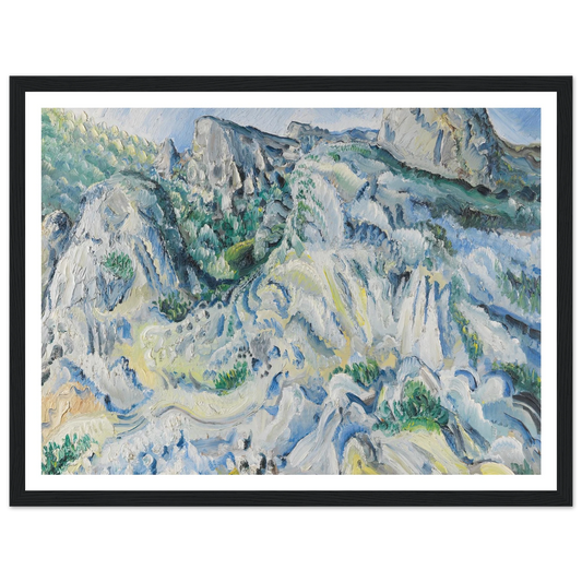 Felslandschaft bei Ulm (Landschaft bei Blaubeuren) (1929) Art Print | Paul Kleinschmidt - Framed Poster - 30x40 cm / 12x16″ - Black frame