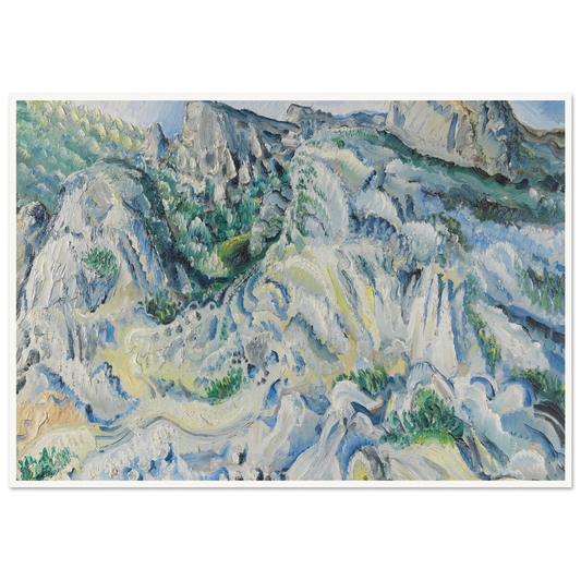 Felslandschaft bei Ulm (Landschaft bei Blaubeuren) (1929) Art Print | Paul Kleinschmidt - Framed Poster - 30x40 cm / 12x16″ - Black frame