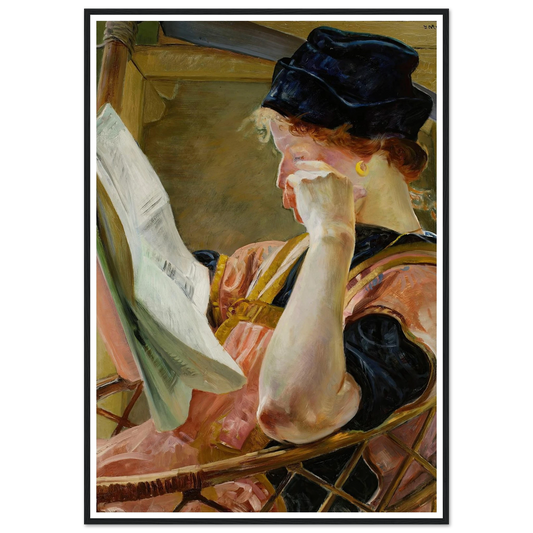 Female model (1907) Art Print | Jacek Malczewski - Framed Poster - 30x40 cm / 12x16″ - Black frame