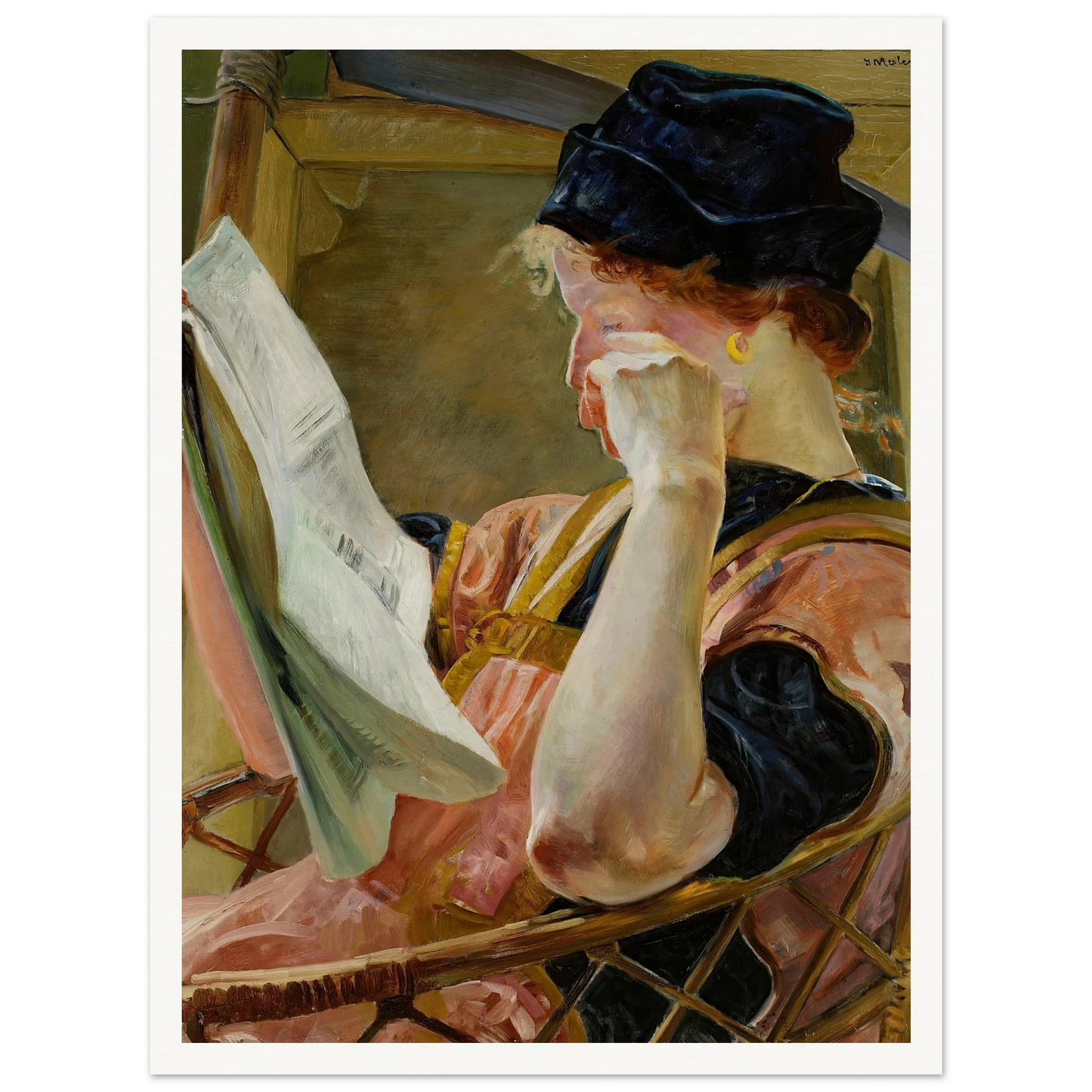 Female model (1907) Art Print | Jacek Malczewski - Framed Poster - 30x40 cm / 12x16″ - Black frame