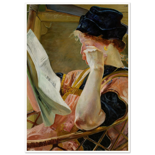 Female model (1907) Art Print | Jacek Malczewski - Framed Poster - 30x40 cm / 12x16″ - Black frame