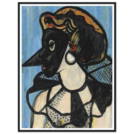 Femme au masque (circa 1938-1939) Art Print | Francis Picabia - Framed Poster - 30x40 cm / 12x16″ - Black frame