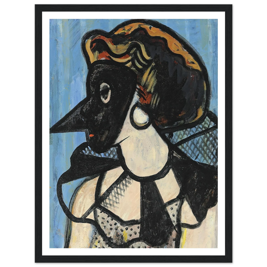 Femme au masque (circa 1938-1939) Art Print | Francis Picabia - Framed Poster - 30x40 cm / 12x16″ - Black frame
