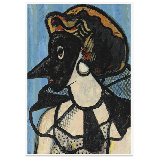 Femme au masque (circa 1938-1939) Art Print | Francis Picabia - Framed Poster - 30x40 cm / 12x16″ - Black frame