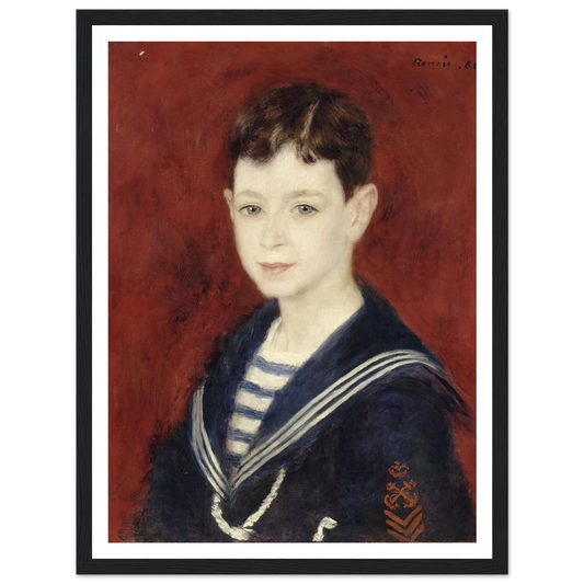 Fernand Halphen as a Boy (1880) Art Print | Pierre Auguste Renoir - Framed Poster - 30x40 cm / 12x16″ - Black frame