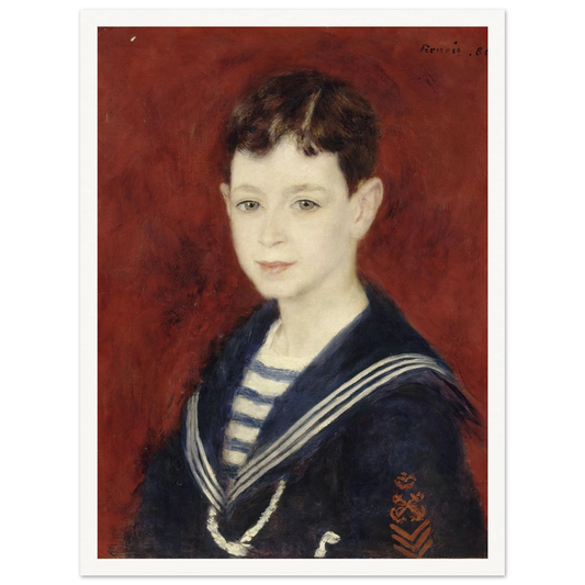 Fernand Halphen as a Boy (1880) Art Print | Pierre Auguste Renoir - Framed Poster - 30x40 cm / 12x16″ - Black frame
