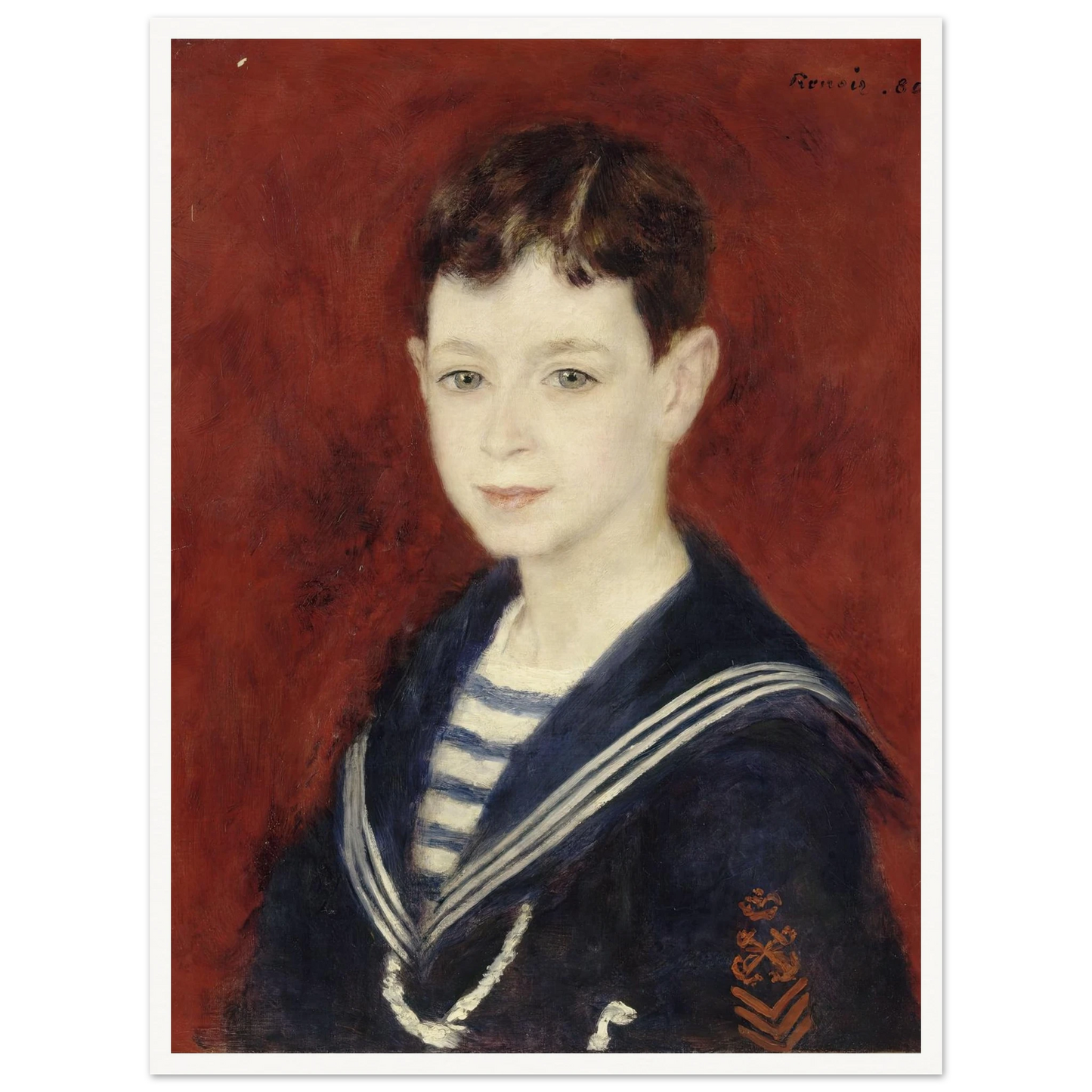 Fernand Halphen as a Boy (1880) Art Print | Pierre Auguste Renoir - Framed Poster - 30x40 cm / 12x16″ - Black frame