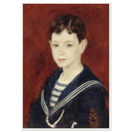 Fernand Halphen as a Boy (1880) Art Print | Pierre Auguste Renoir - Framed Poster - 30x40 cm / 12x16″ - Black frame