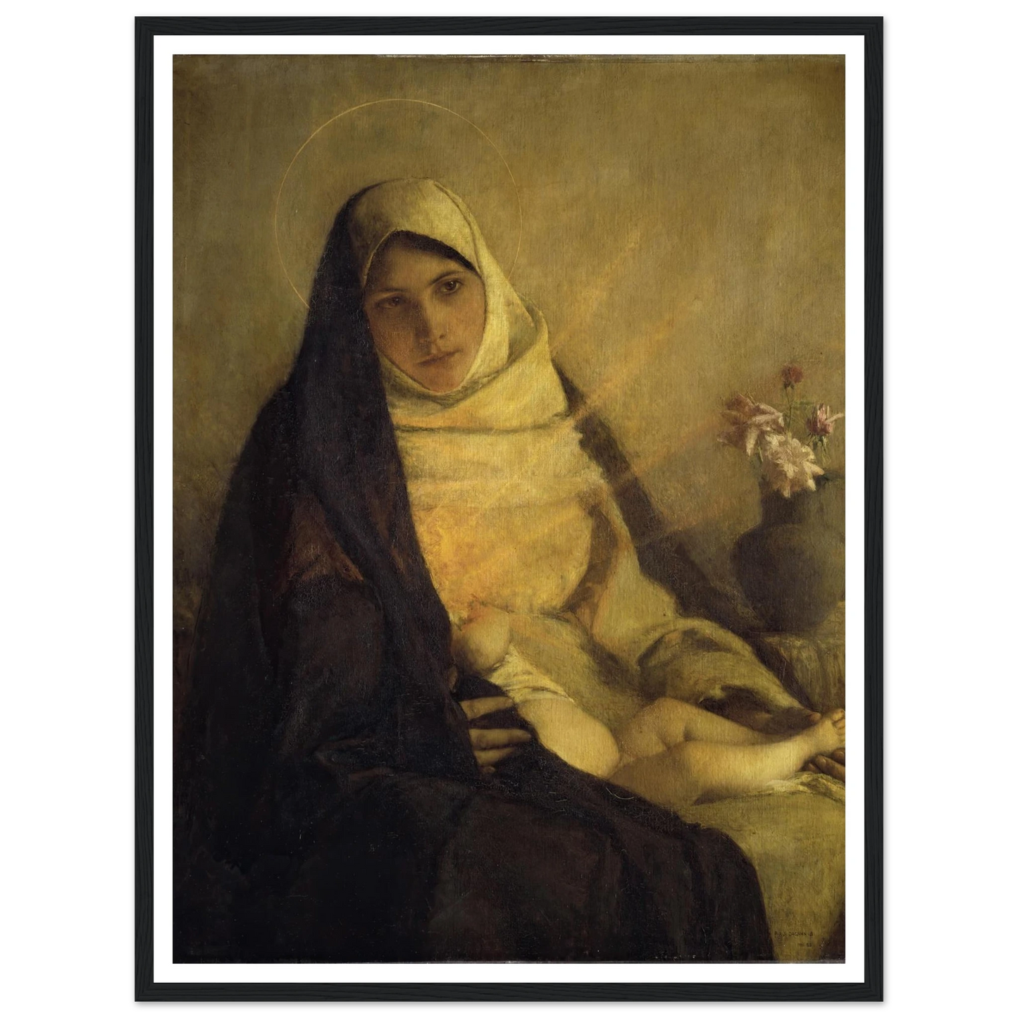 Madonna of the Rose (1885) Art Print | Pascal Adolphe Jean Dagnan Bouveret-Quipham Collections