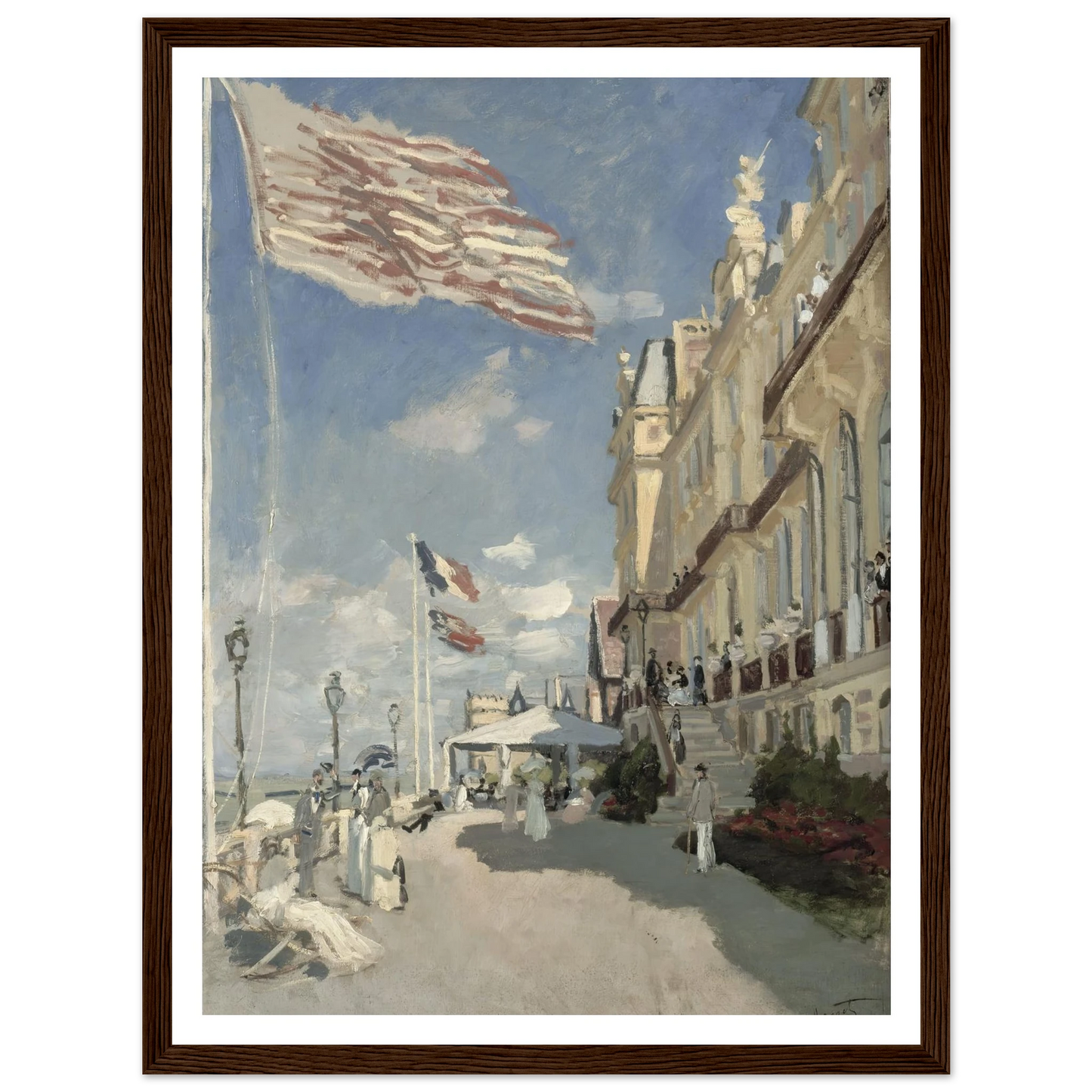 Hôtel des roches noires. Trouville (1870) Art Print | Claude Monet-Quipham Collections
