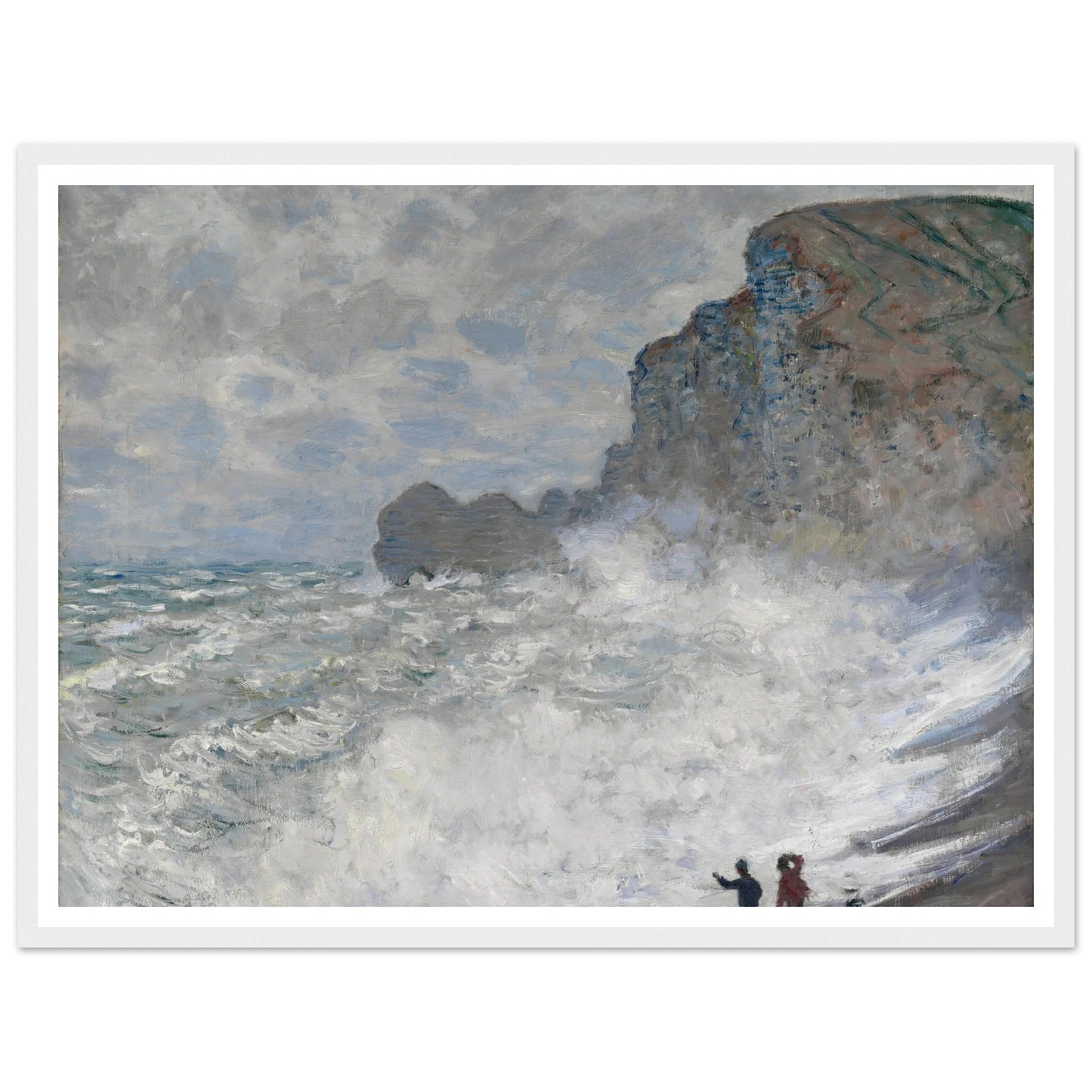 Rough weather at Étretat (1883) Art Print | Claude Monet-Quipham Collections