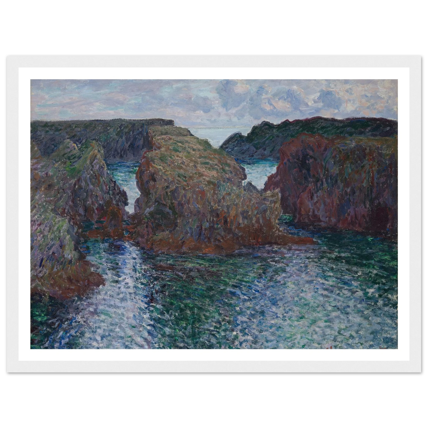 Rocks at Port-Goulphar, Belle-Île (1886) Art Print | Claude Monet-Quipham Collections