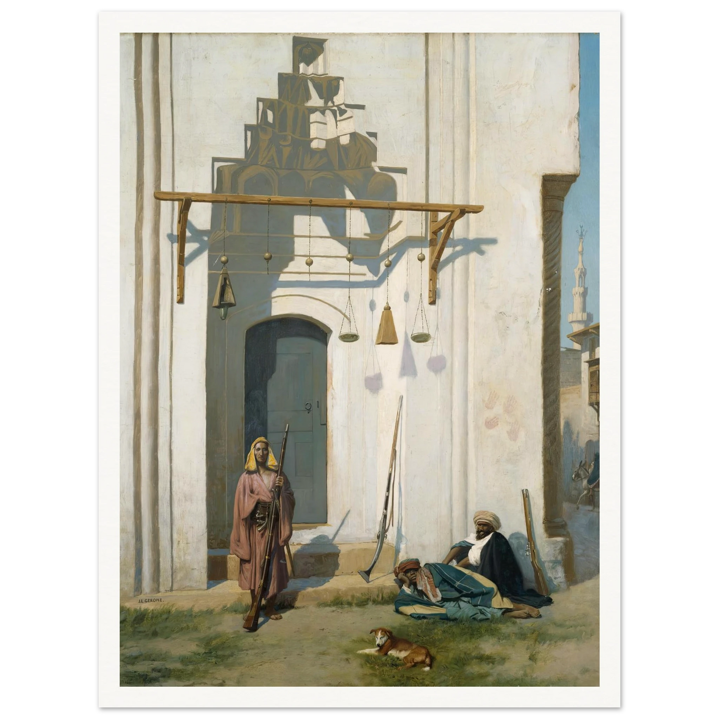 Guards at the Door of a Tomb (1870s) Art Print | Jean Leon Gerome-Quipham Collections