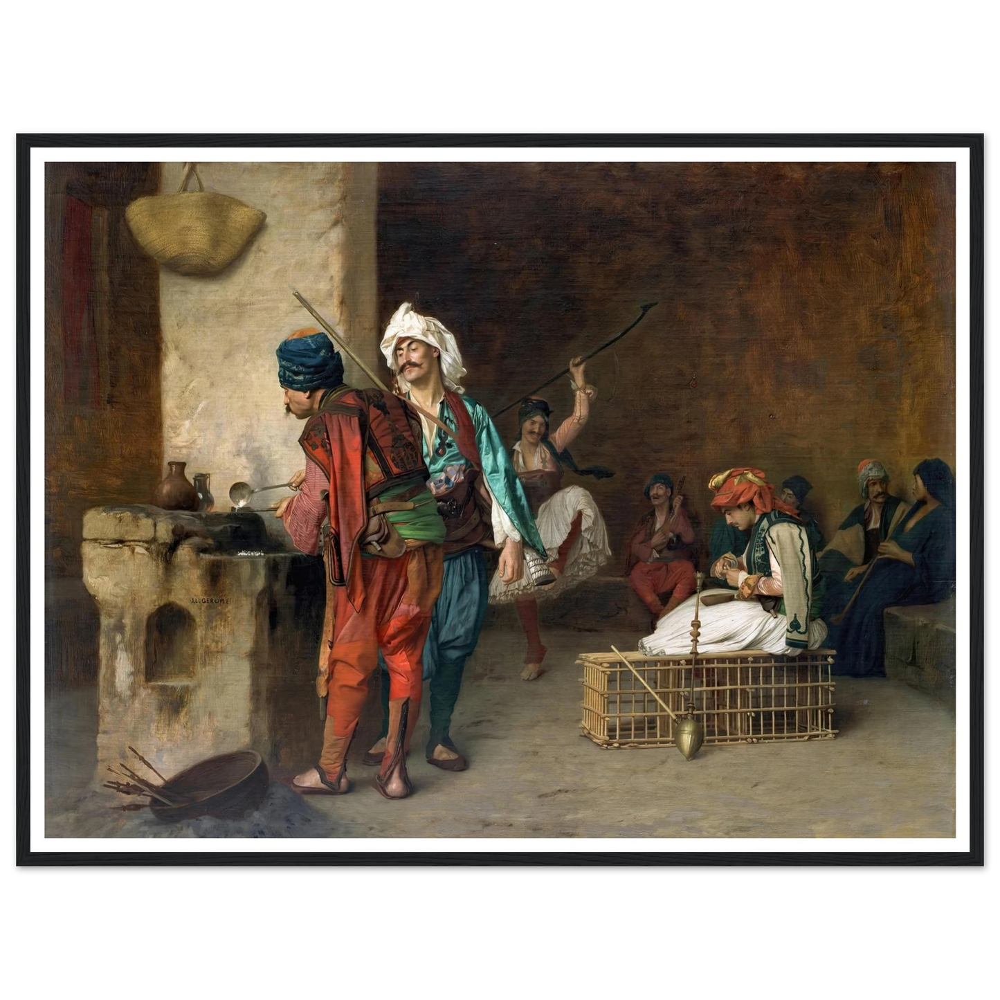 Cafe House-Cairo (Casting Bullets) (1884 or earlier) Art Print | Jean Leon Gerome-Quipham Collections