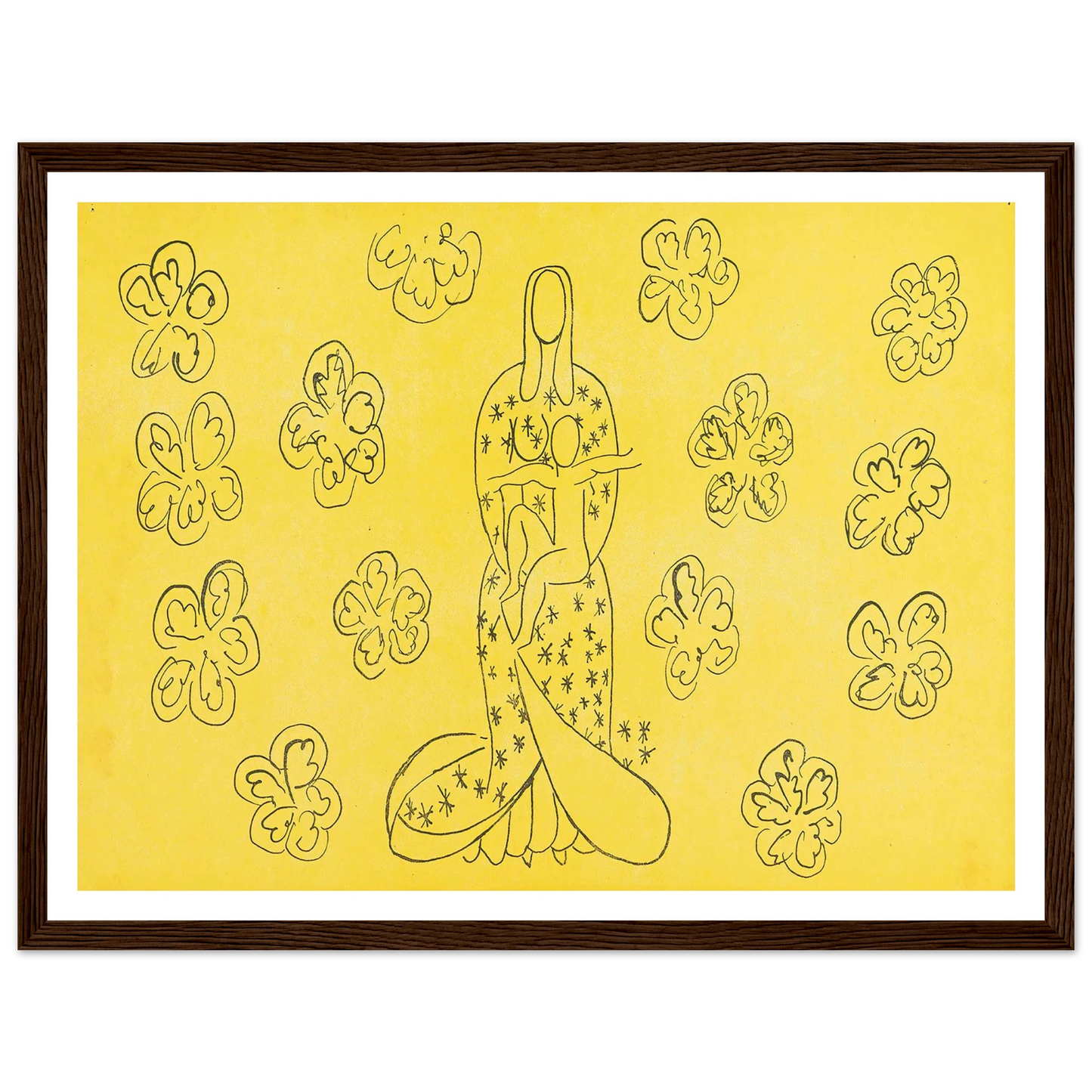 Vierge et l’enfant au décor fleuri (1949) Art Print | Henri Matisse-Quipham Collections