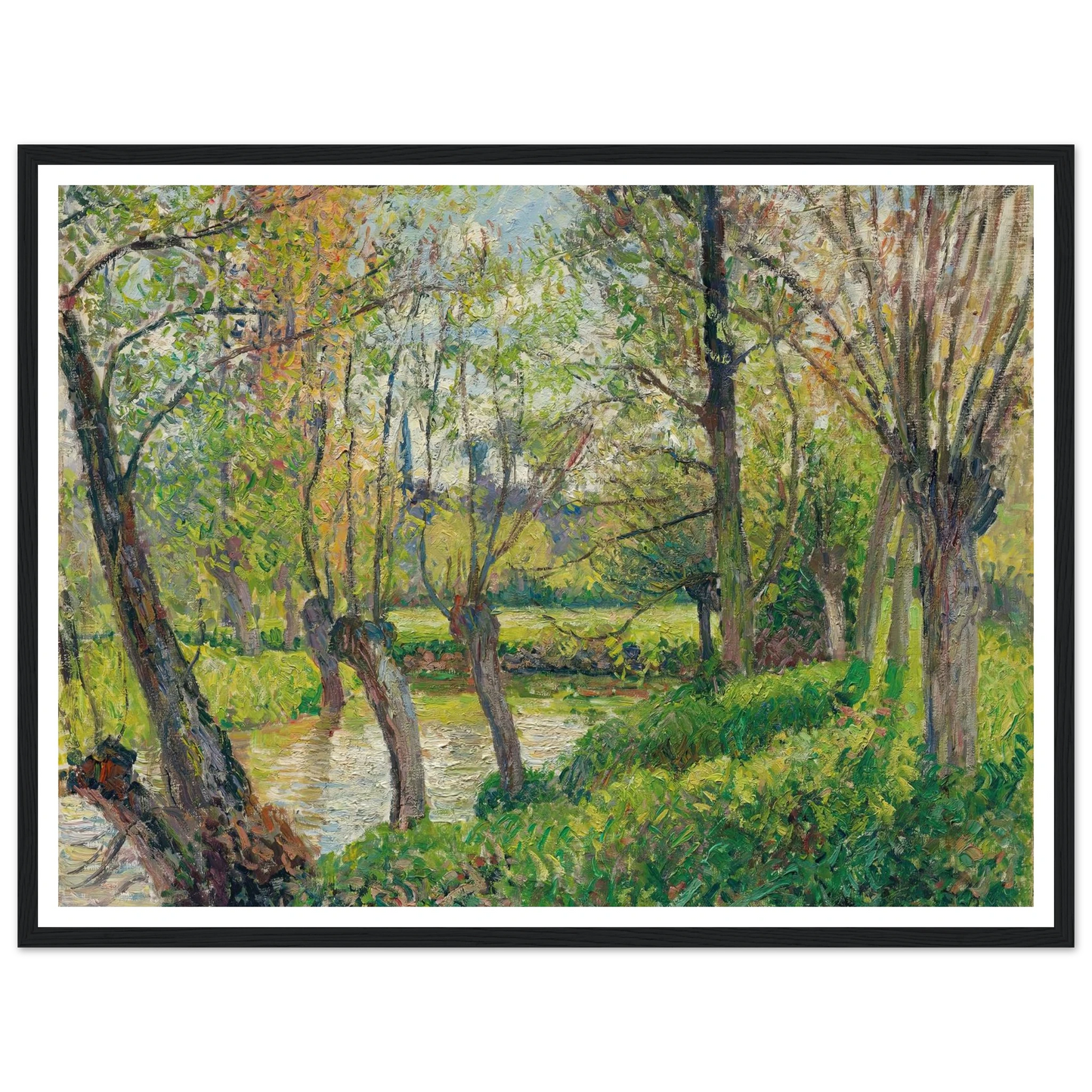 Bords De L’epte À Êragny, Soleil Couchant (1897) Art Print | Camille Pissarro-Quipham Collections