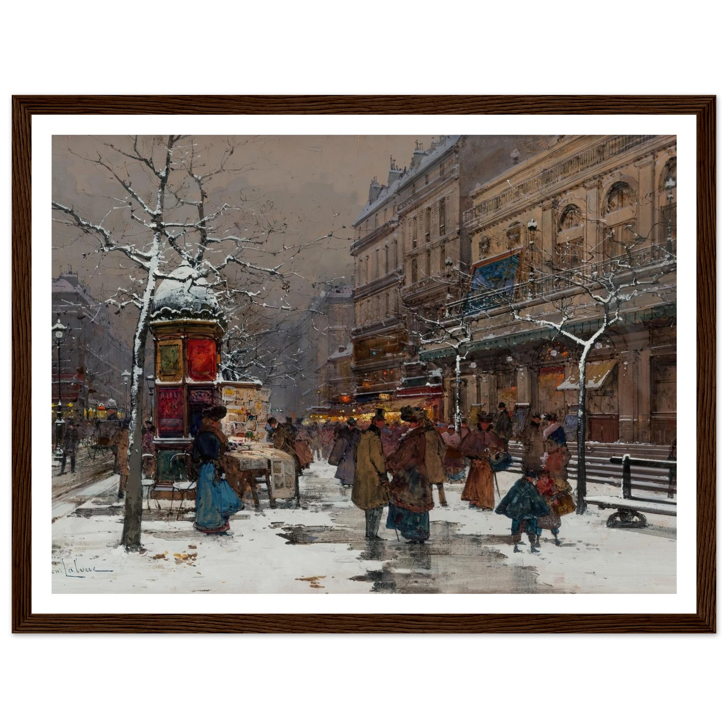 Paris, boulevard en hiver Art Print | Eugene Galien Laloue-Quipham Collections