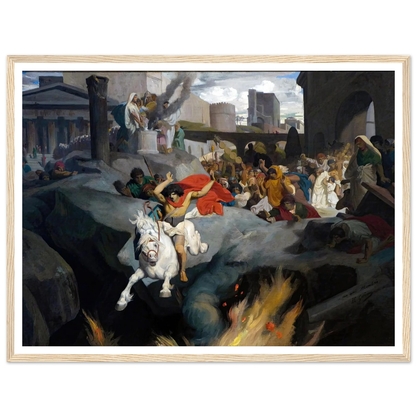The Leap of Marcus Curtius (1850-1855) Art Print | Jean Leon Gerome-Quipham Collections