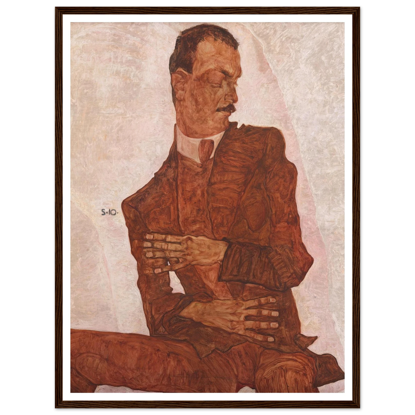 Porträt Arthur Roessler (1910) Art Print | Egon Schiele-Quipham Collections