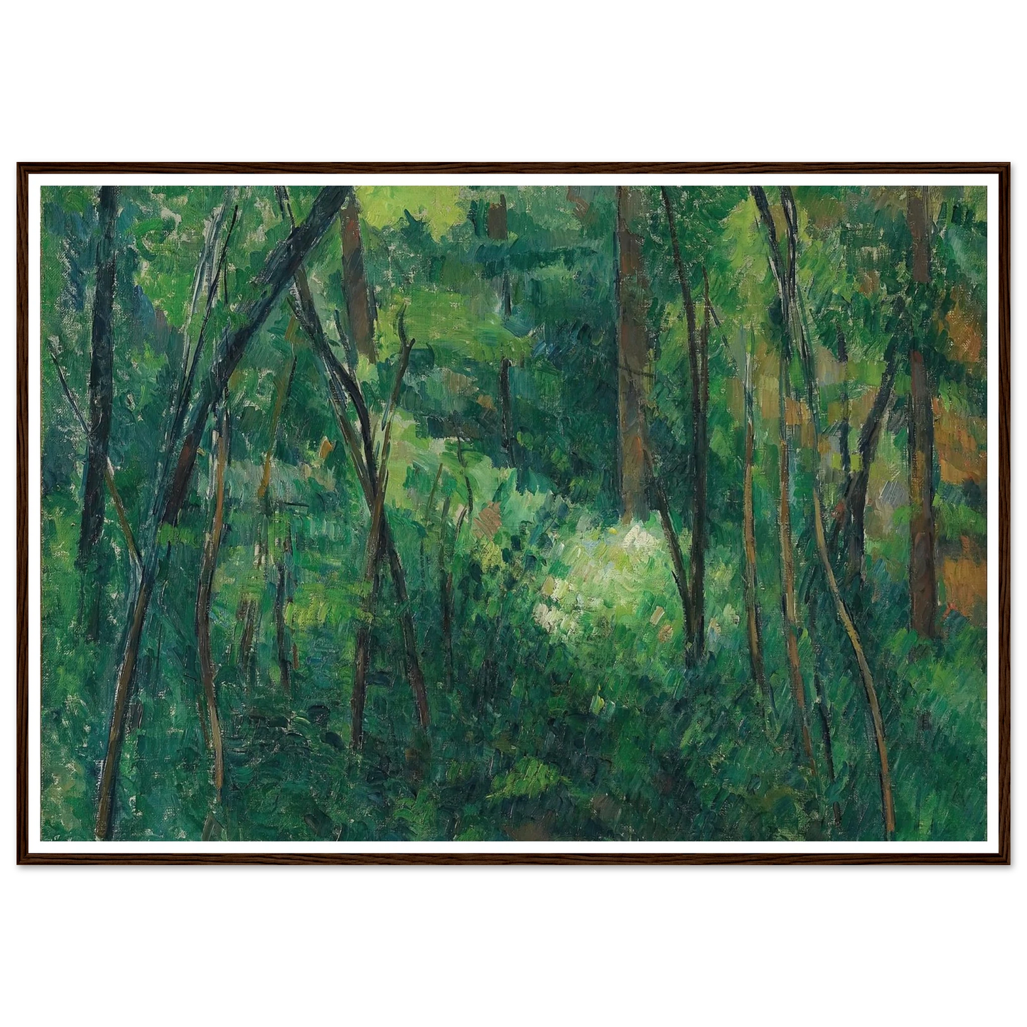 Interior of a forest (1880 - 1890) Art Print | Paul Cezanne-Quipham Collections
