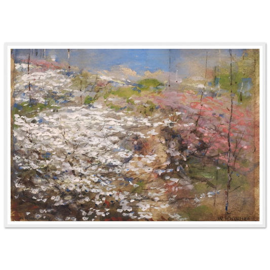 Field Of Blossoms (1927) Art Print | William Henry Holmes - Framed Poster - 30x40 cm / 12x16″ - Black frame