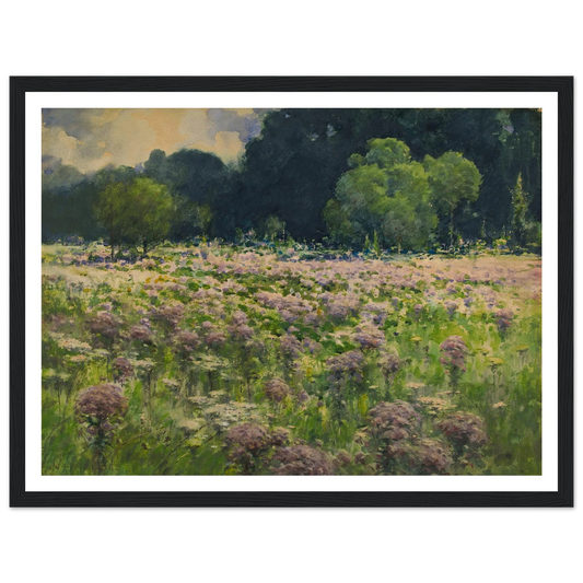 Field Of Joe Pie Weeds (Pride Of The Meadow) Art Print | William Henry Holmes - Framed Poster - 30x40 cm / 12x16″ - Black frame