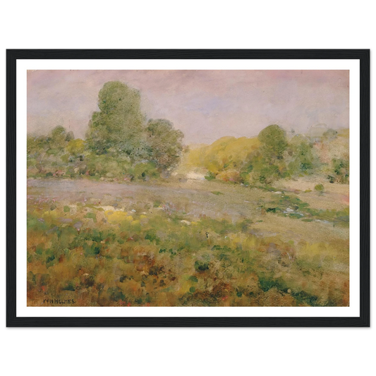 Field Of Varicolored Grasses In Late Summer (In The Virginia Hills) Art Print | William Henry Holmes - Framed Poster - 30x40 cm / 12x16″ - Black frame