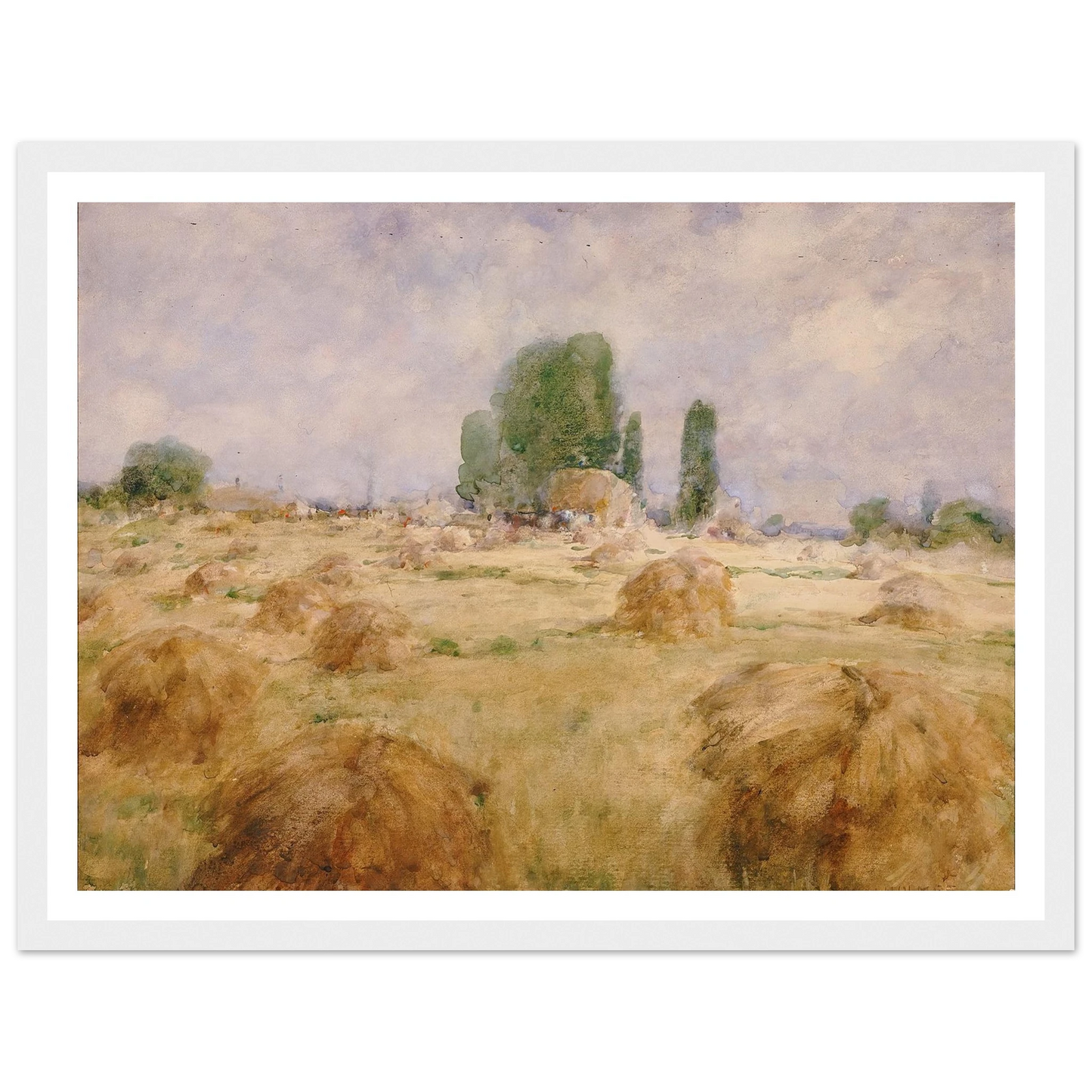 Field Of Wheat Shock Art Print | William Henry Holmes - Framed Poster - 30x40 cm / 12x16″ - Black frame