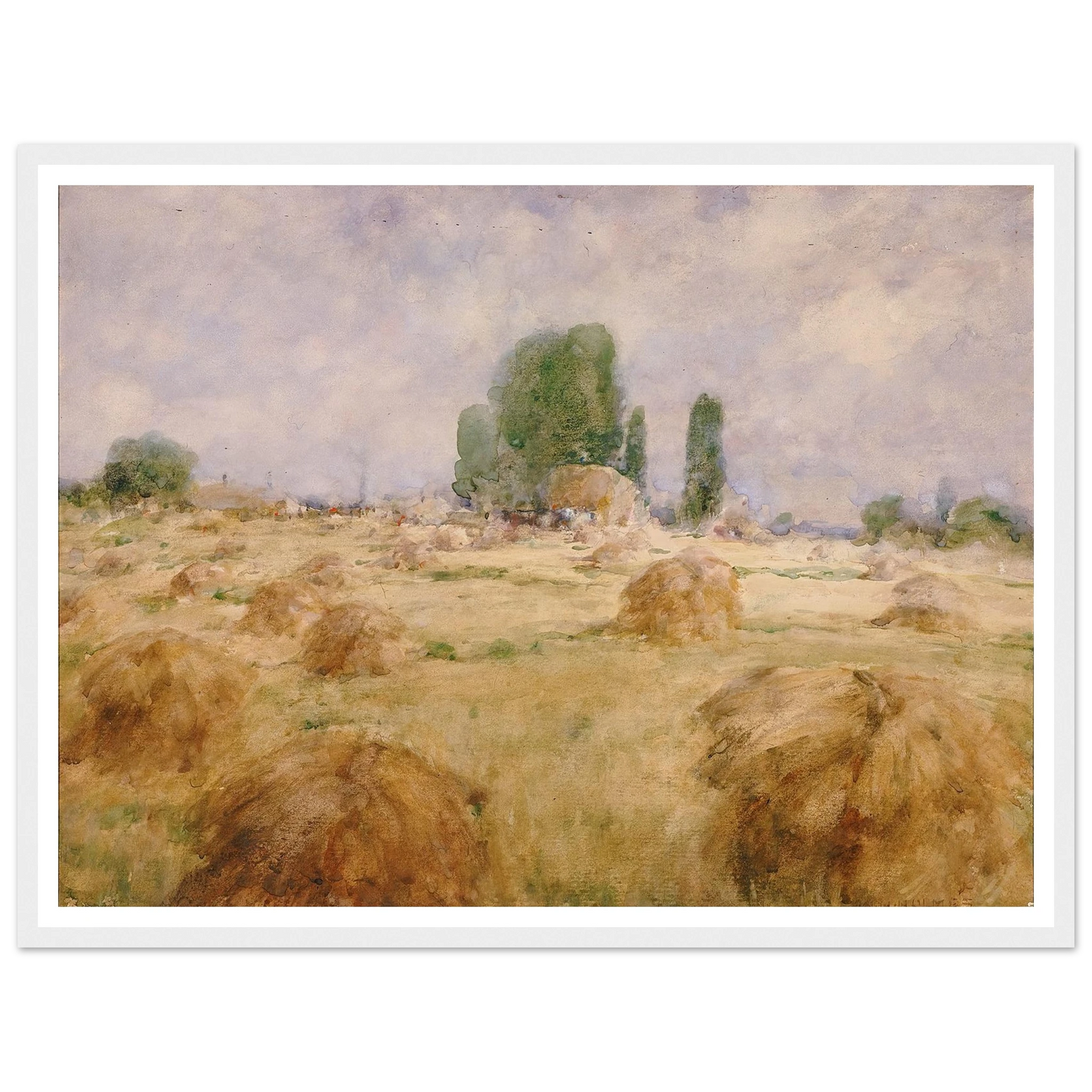 Field Of Wheat Shock Art Print | William Henry Holmes - Framed Poster - 30x40 cm / 12x16″ - Black frame