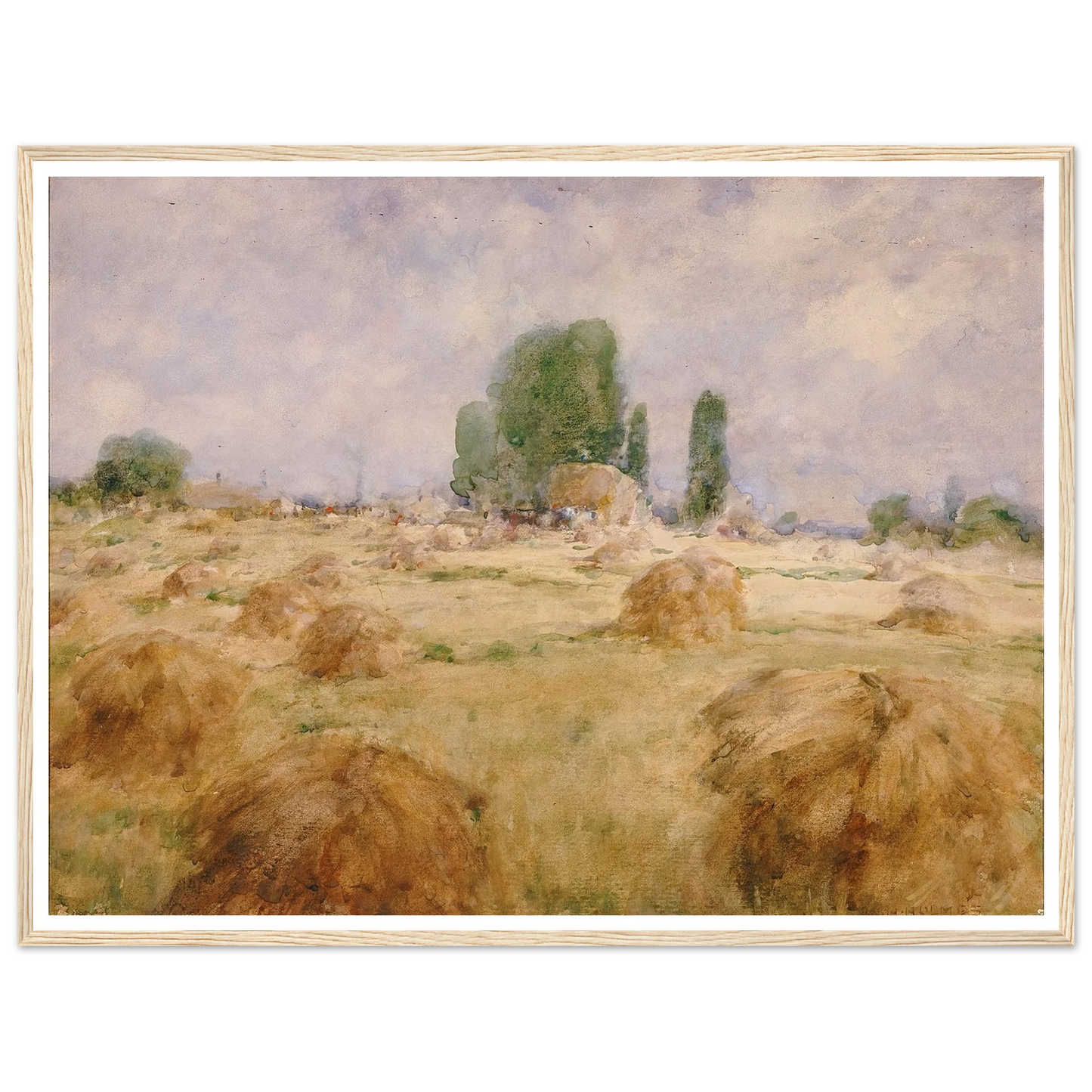 Field Of Wheat Shock Art Print | William Henry Holmes - Framed Poster - 30x40 cm / 12x16″ - Black frame