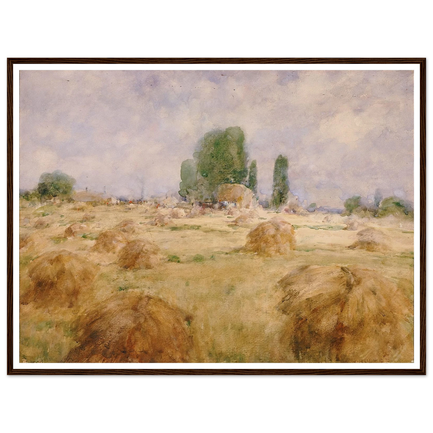 Field Of Wheat Shock Art Print | William Henry Holmes - Framed Poster - 30x40 cm / 12x16″ - Black frame