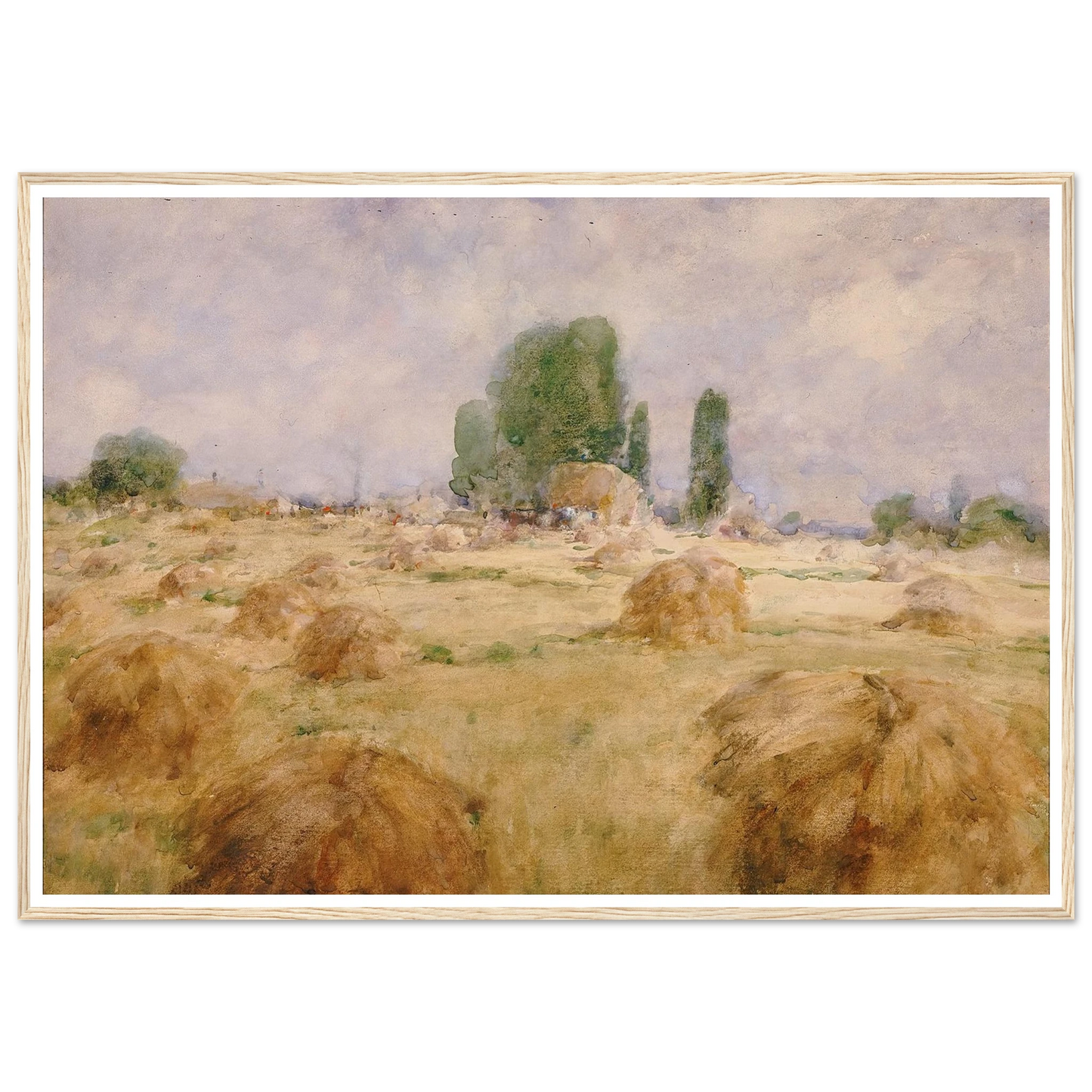 Field Of Wheat Shock Art Print | William Henry Holmes - Framed Poster - 30x40 cm / 12x16″ - Black frame