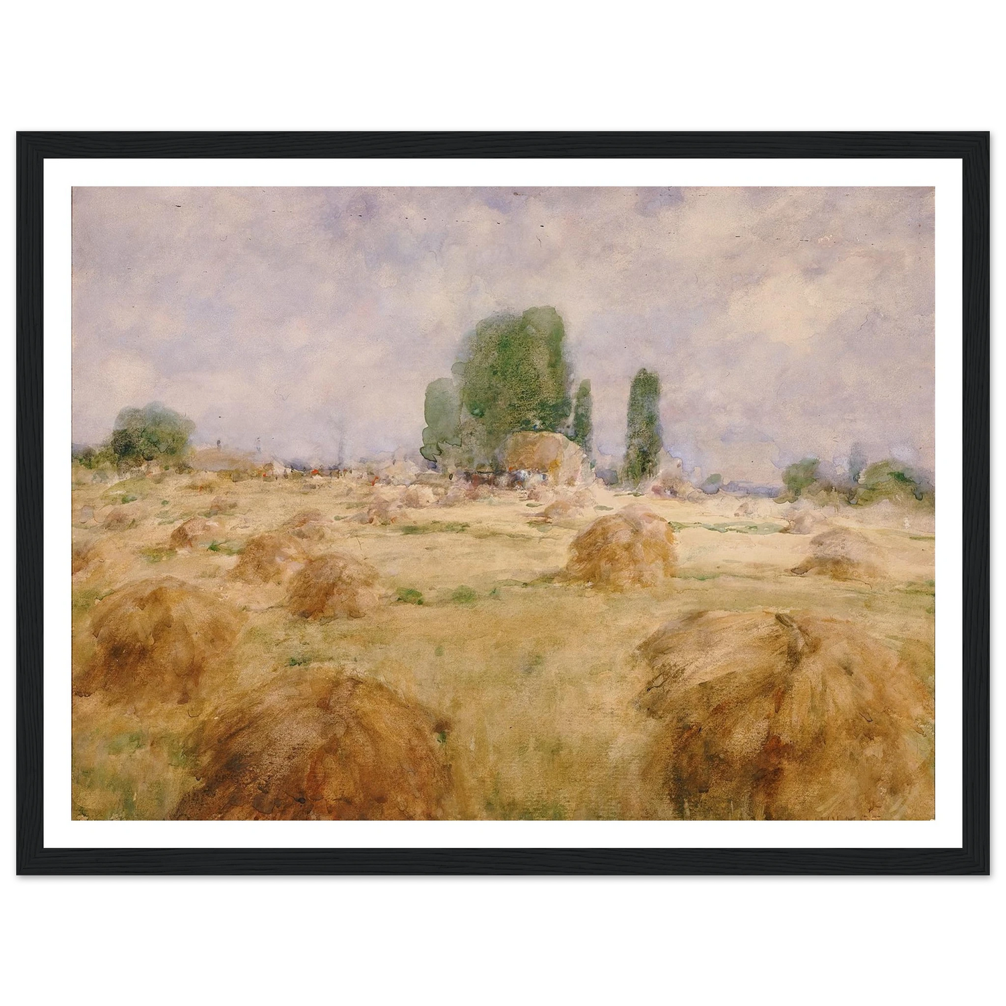 Field Of Wheat Shock Art Print | William Henry Holmes - Framed Poster - 30x40 cm / 12x16″ - Black frame
