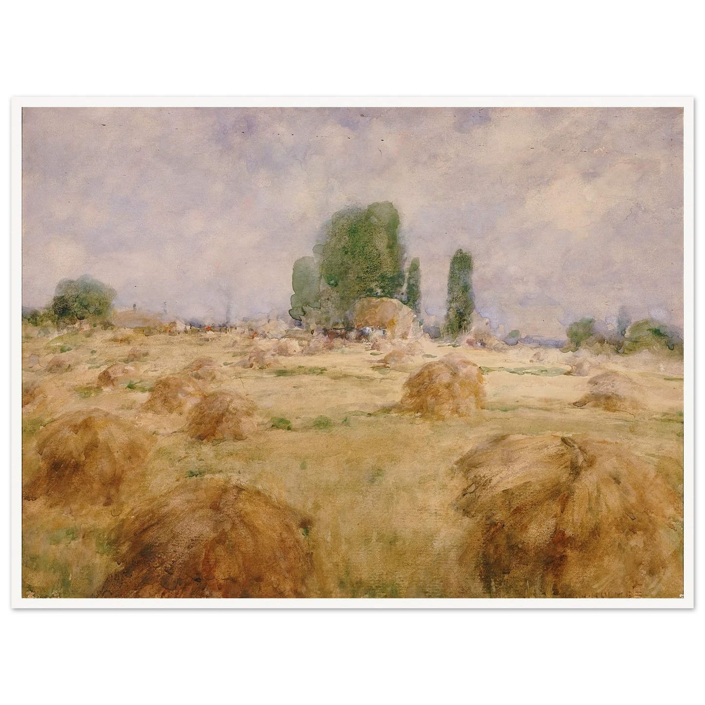 Field Of Wheat Shock Art Print | William Henry Holmes - Framed Poster - 30x40 cm / 12x16″ - Black frame
