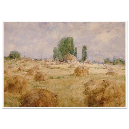 Field Of Wheat Shock Art Print | William Henry Holmes - Framed Poster - 30x40 cm / 12x16″ - Black frame