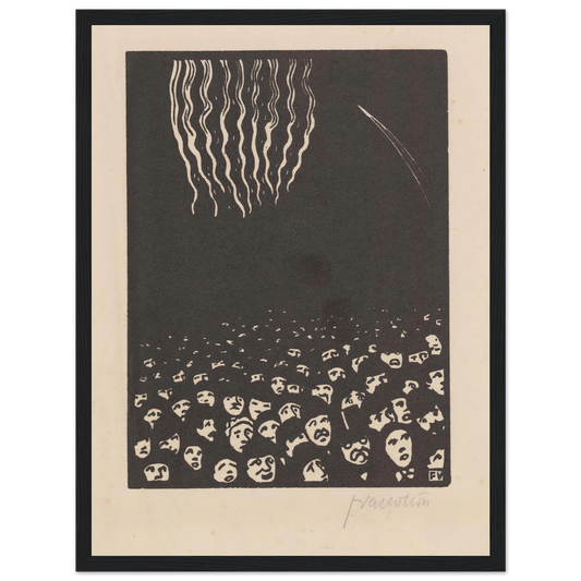 Fireworks (Le feu d’artifice) (1901) Art Print | Felix Vallotton - Framed Poster - 30x40 cm / 12x16″ - Black frame