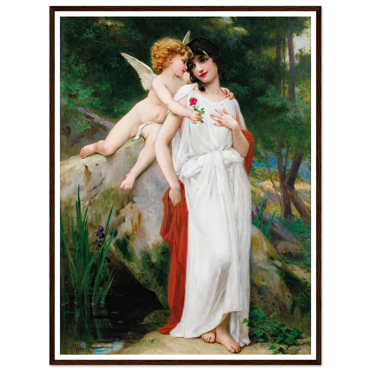 First Love Art Print | Guillaume Seignac - Framed Poster - 30x40 cm / 12x16″ - Black frame