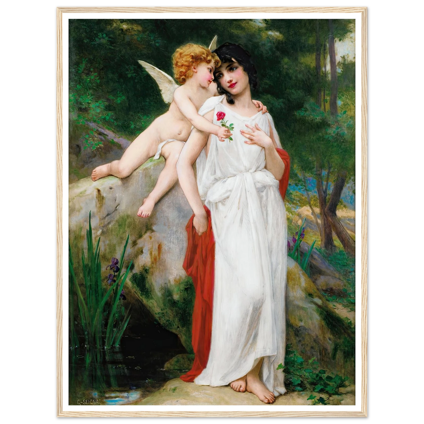 First Love Art Print | Guillaume Seignac - Framed Poster - 30x40 cm / 12x16″ - Black frame