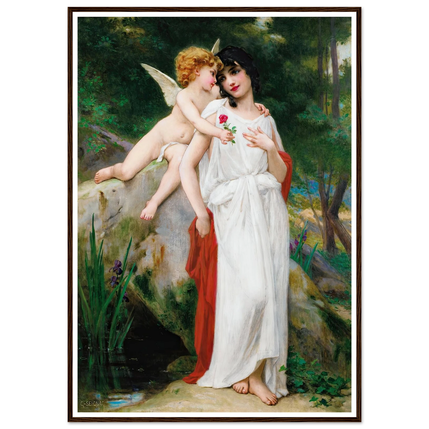 First Love Art Print | Guillaume Seignac - Framed Poster - 30x40 cm / 12x16″ - Black frame