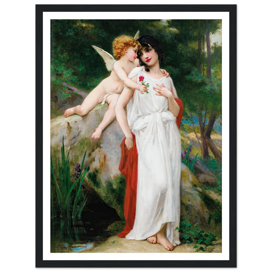 First Love Art Print | Guillaume Seignac - Framed Poster - 30x40 cm / 12x16″ - Black frame