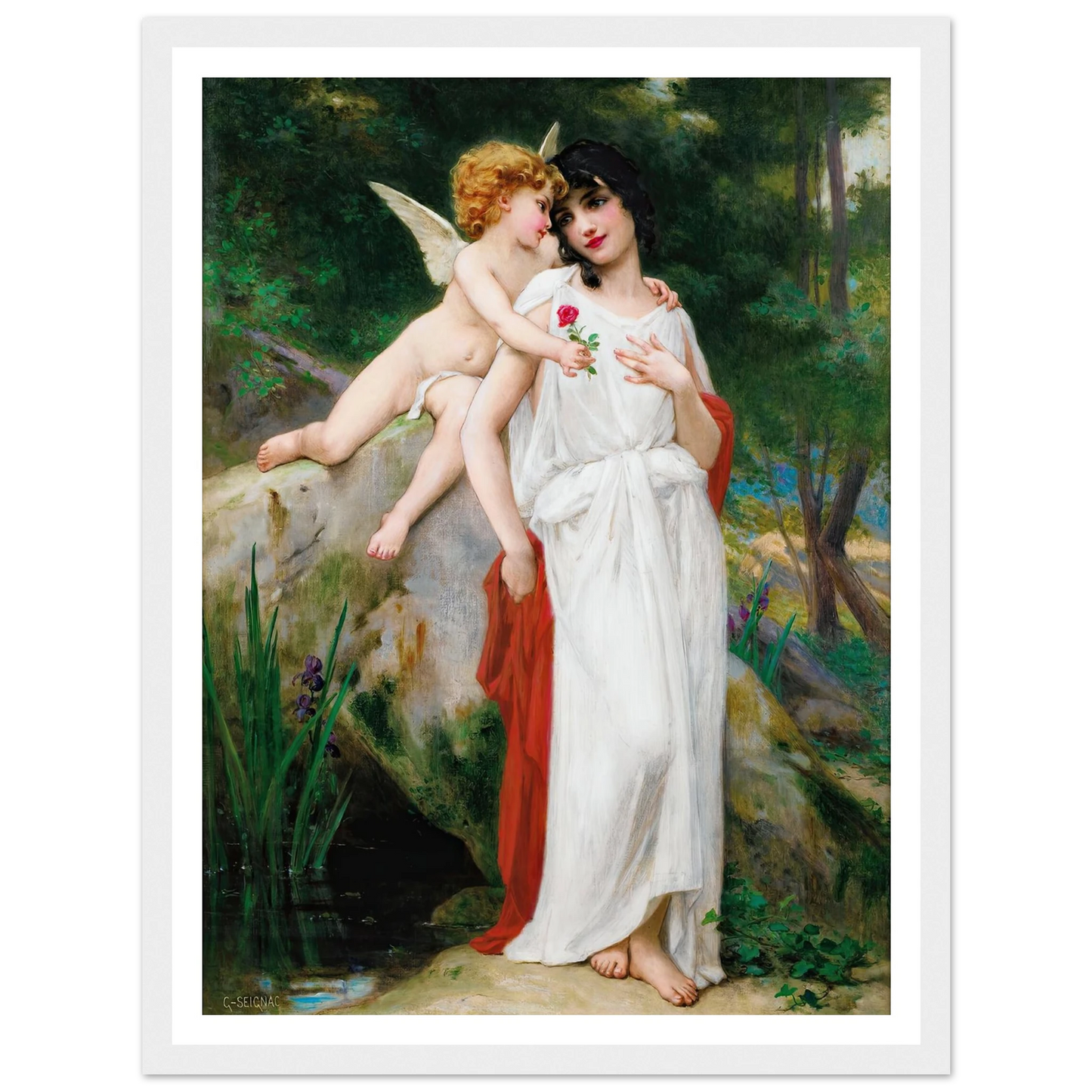 First Love Art Print | Guillaume Seignac - Framed Poster - 30x40 cm / 12x16″ - Black frame