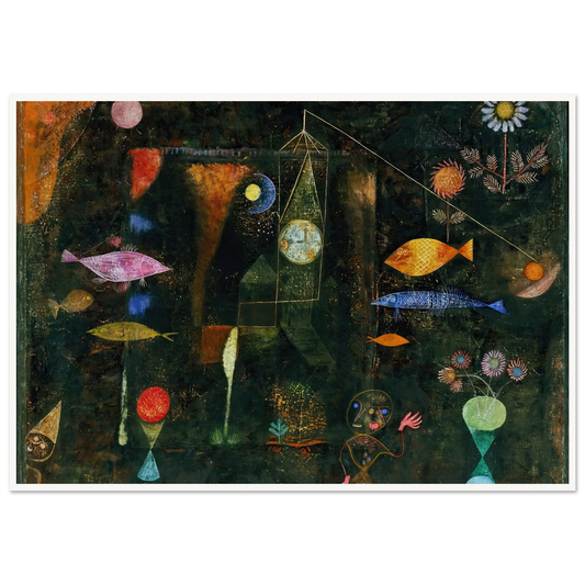 Fish Magic (1925) Art Print | Paul Klee - Framed Poster - 30x40 cm / 12x16″ - Black frame