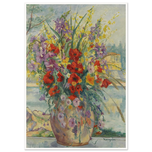 Fleurs Des Champs (1940) Art Print | Henri Manguin - Framed Poster - 30x40 cm / 12x16″ - Black frame