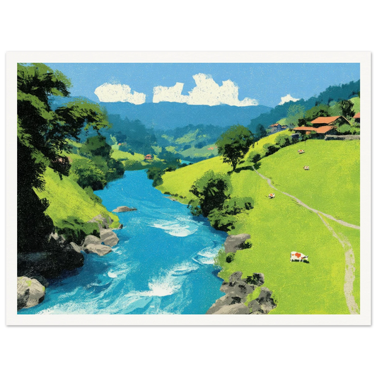 Floating Kinship, Mt. Fuj - Framed Poster - 30x40 cm / 12x16″ - Black frame