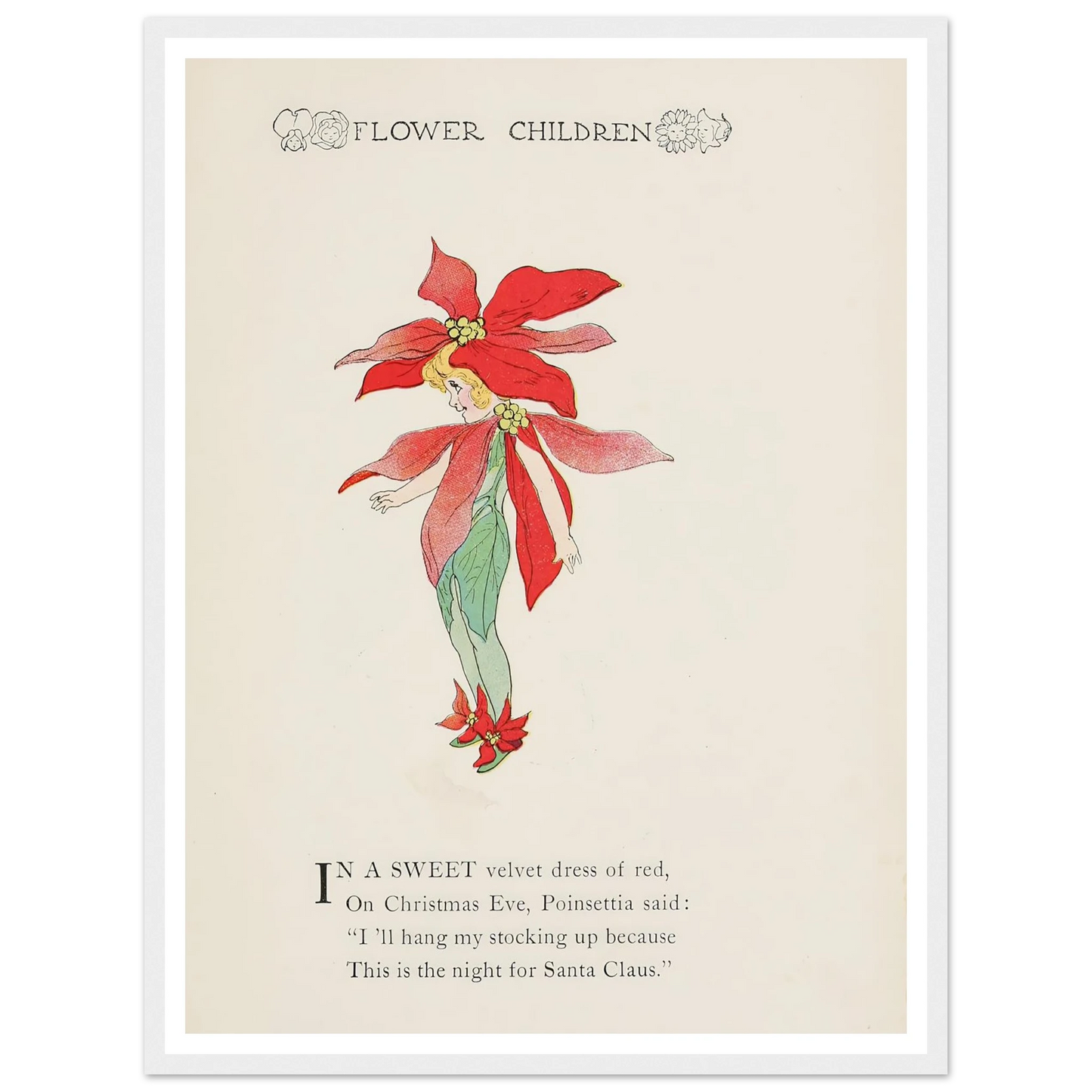 Flower Children pl.82 - Framed Poster - 30x40 cm / 12x16″ - Black frame