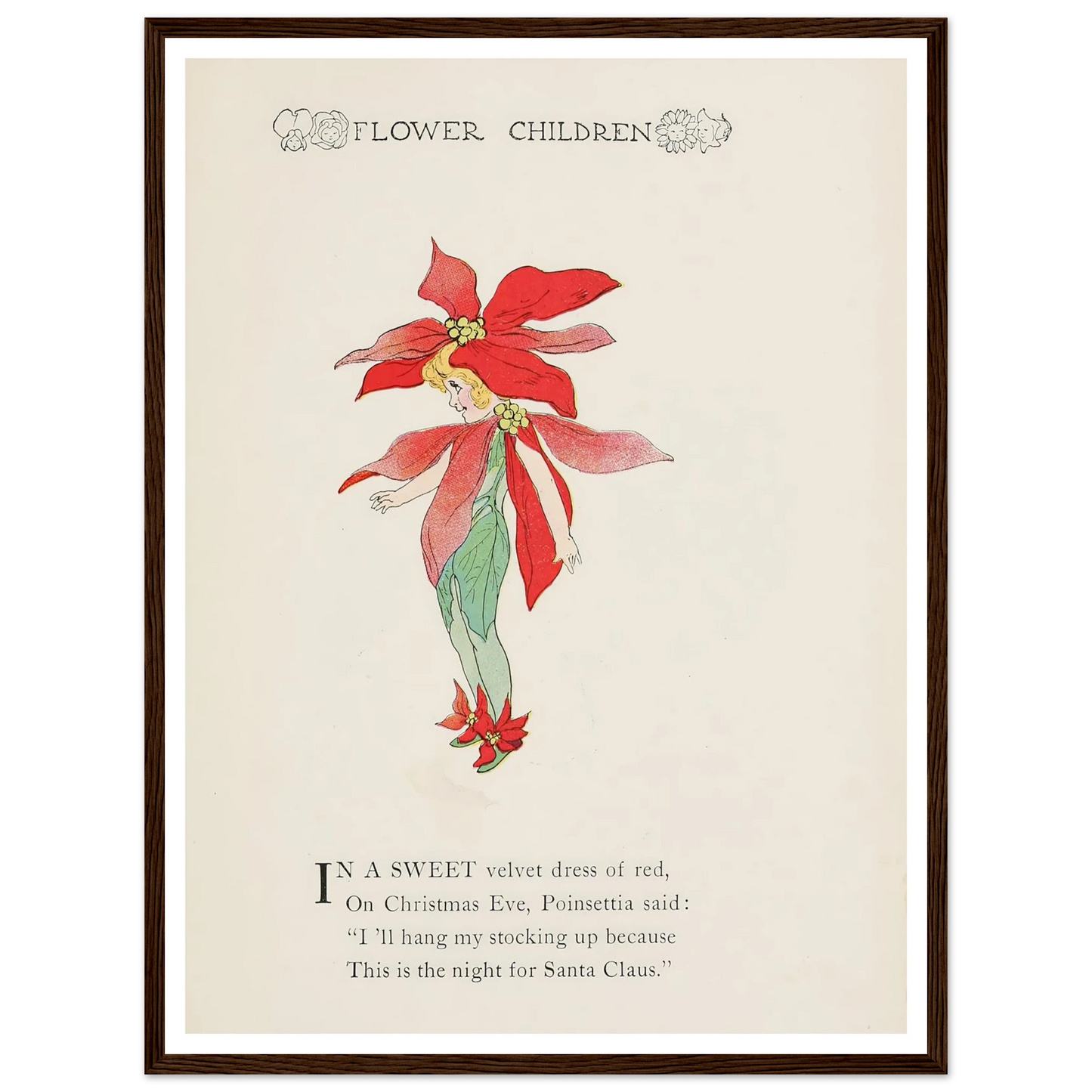 Flower Children pl.82 - Framed Poster - 30x40 cm / 12x16″ - Black frame