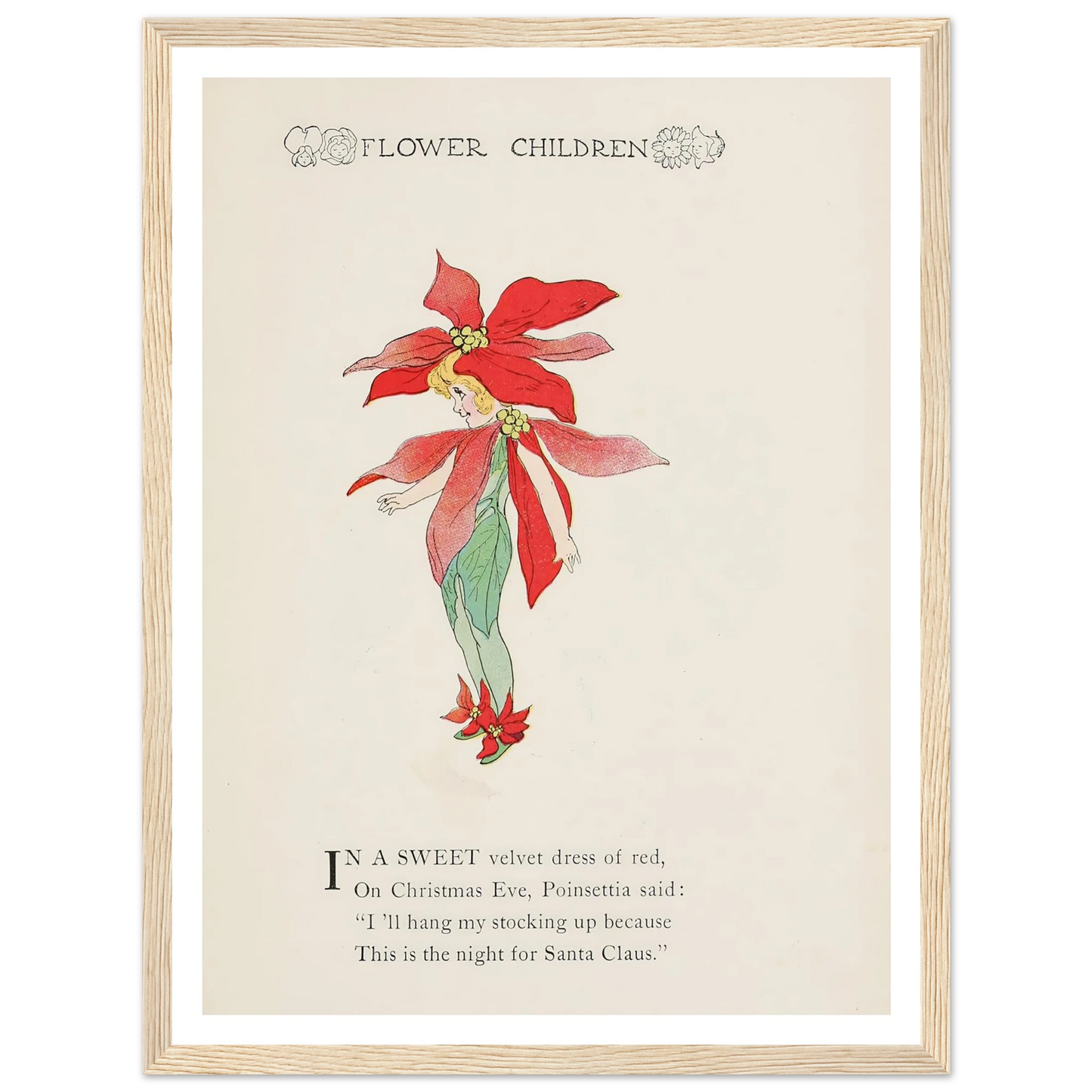 Flower Children pl.82 - Framed Poster - 30x40 cm / 12x16″ - Black frame