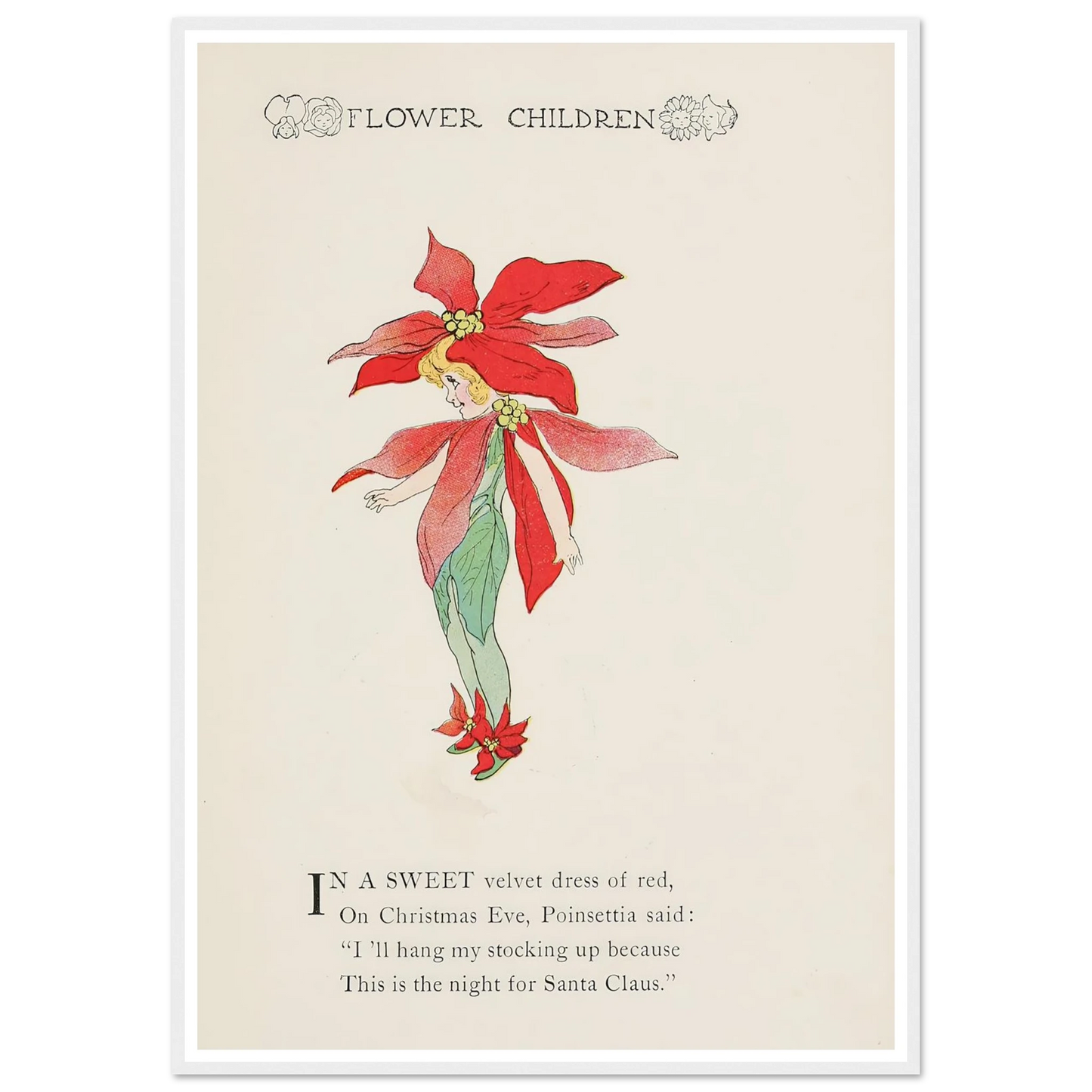 Flower Children pl.82 - Framed Poster - 30x40 cm / 12x16″ - Black frame